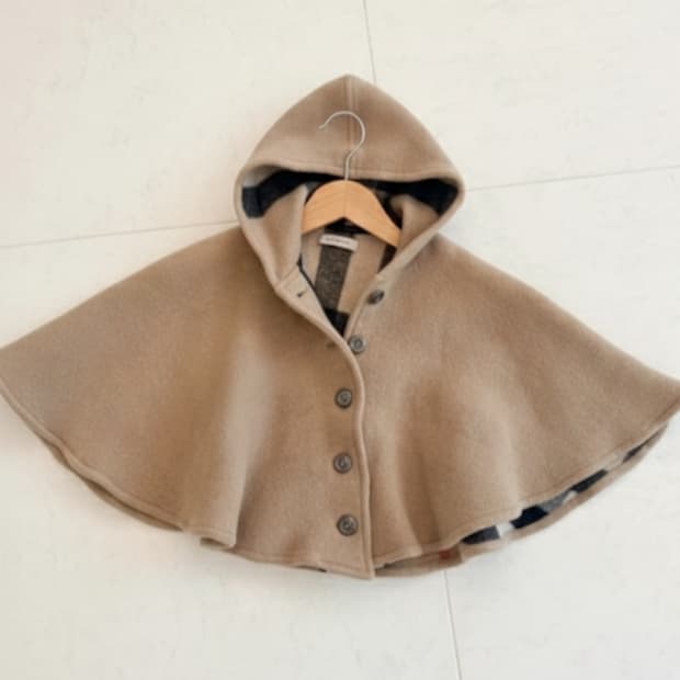 버버리 키즈 후드 망토 코트 정품