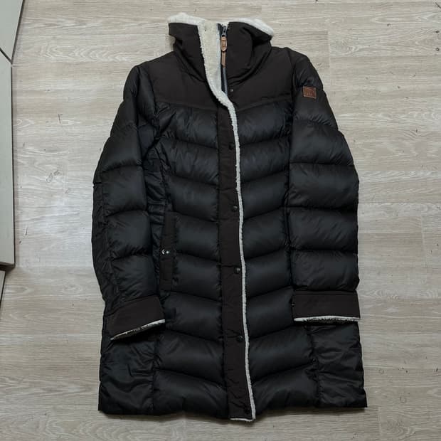 노스페이스 여성 화이트라벨 구스다운 퀼팅 하이넥 패딩 점퍼 XL/95