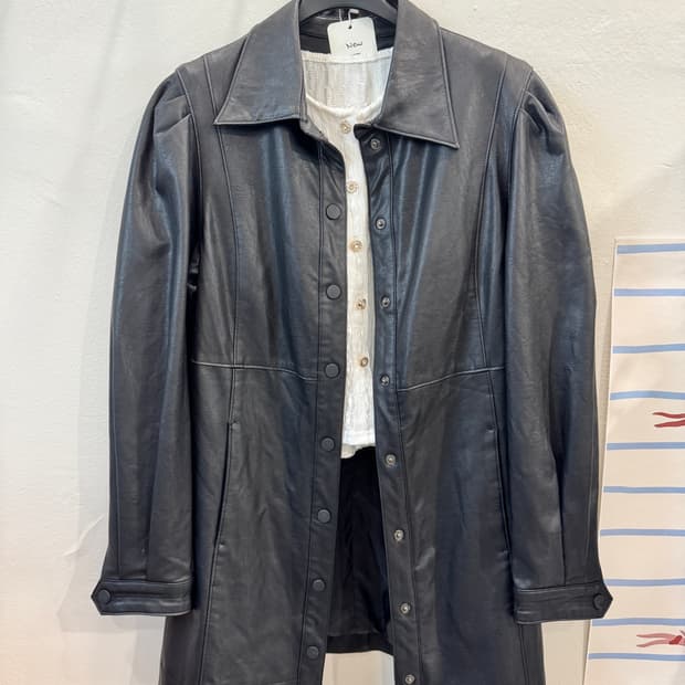 vintage 페이크레더 투웨이자켓