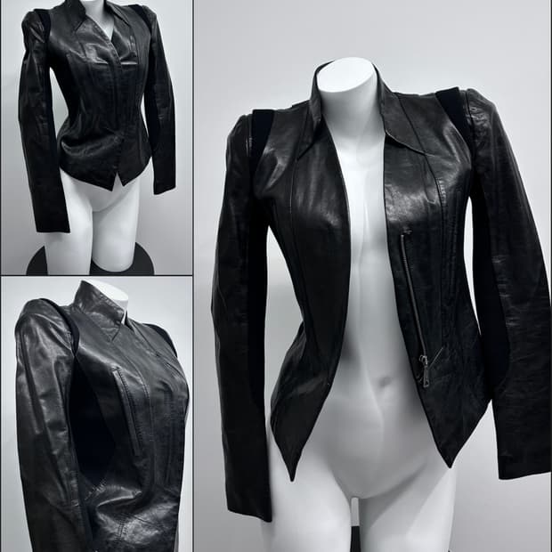 립 판넬 레더 자켓