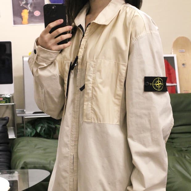 스톤아일랜드 투포켓 오버셔츠 자켓