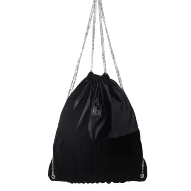 쓰리타임즈 벨벳 체인 백팩