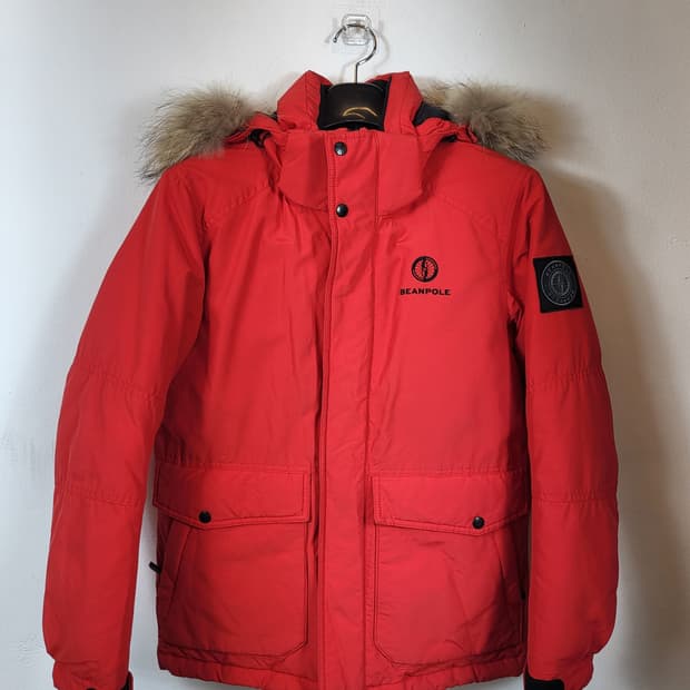 빈폴 아웃도어 레드 다운패딩 95 M