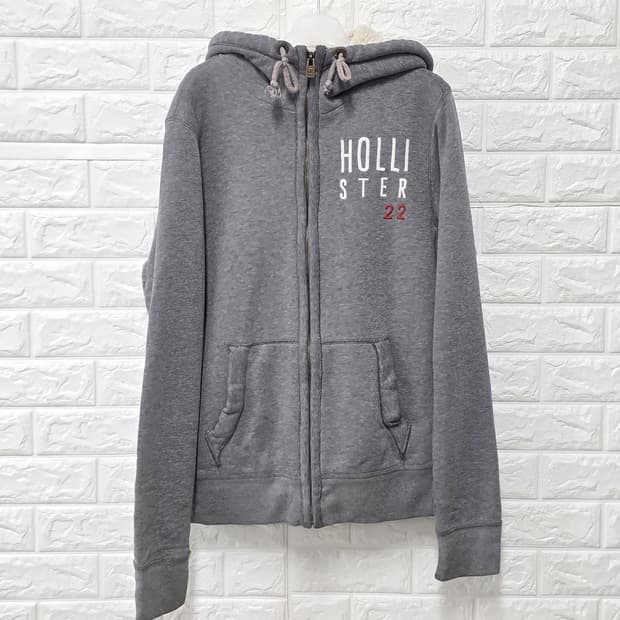 택포// 홀리스터 기모 후드집업 M 회색