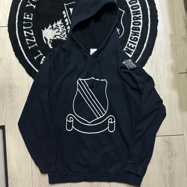 넘버나인 엠블럼 디스트레스 후드