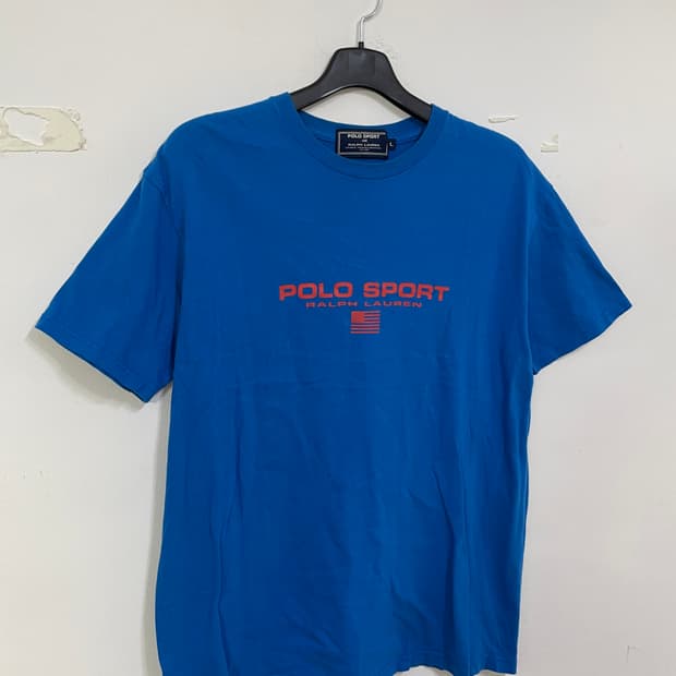 폴로 스포츠 반팔 티셔츠 블루