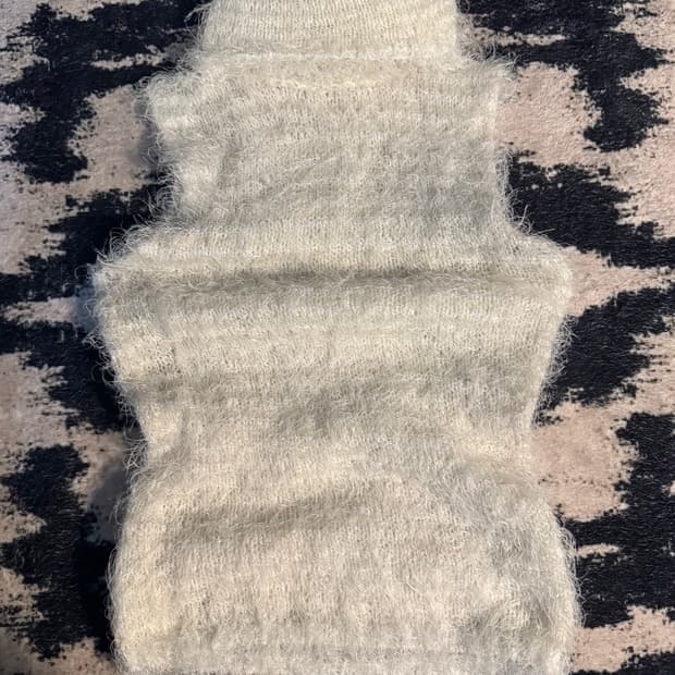 펑크 락시크 y2k 모헤어 니트 목폴라 나시