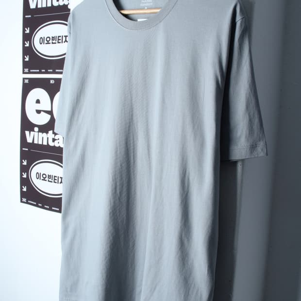 (XL-2XL) 무신사 스탠다드 반팔 티셔츠 오버핏 그레이-H32029