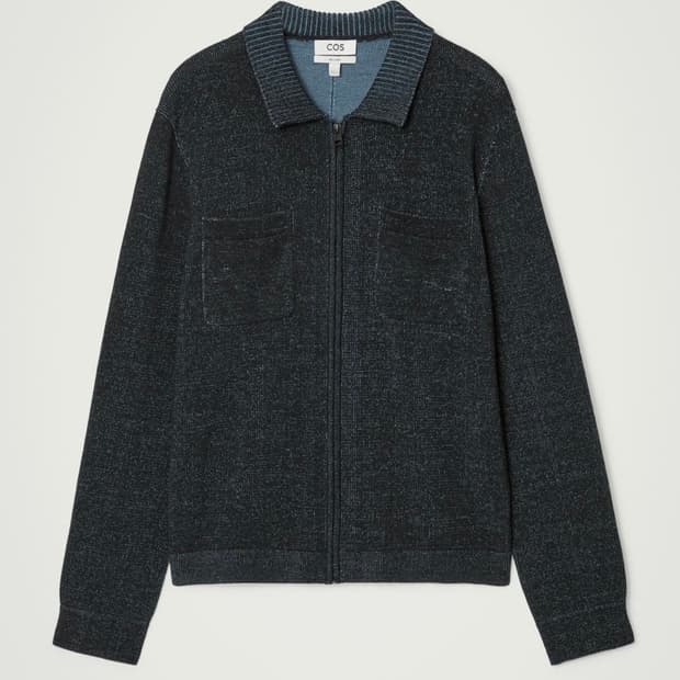 COS 투톤 니트 보머 자켓 [XL]