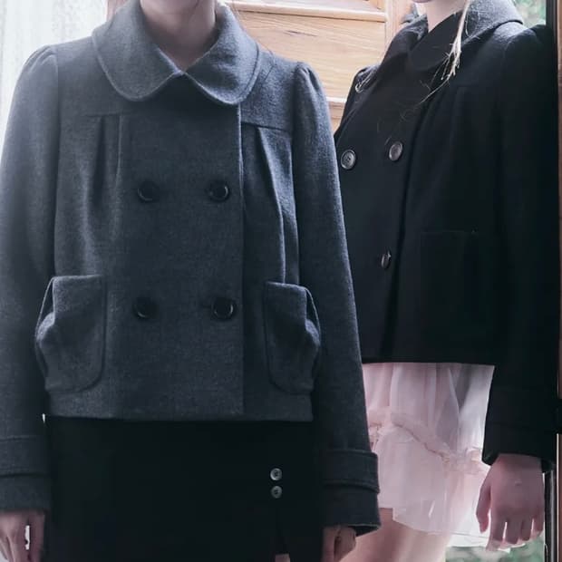 레이즈미야 캐시미어 더블 숏 코트(그레이)