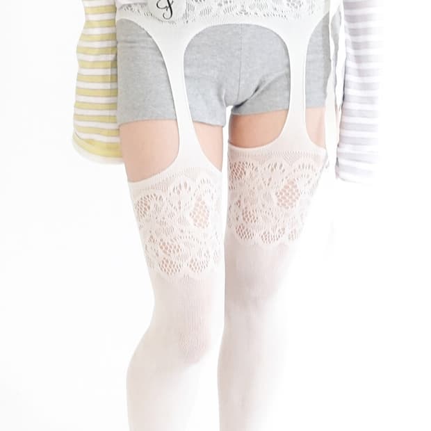 샵페어리 가터 스타킹 crochet garter stocking