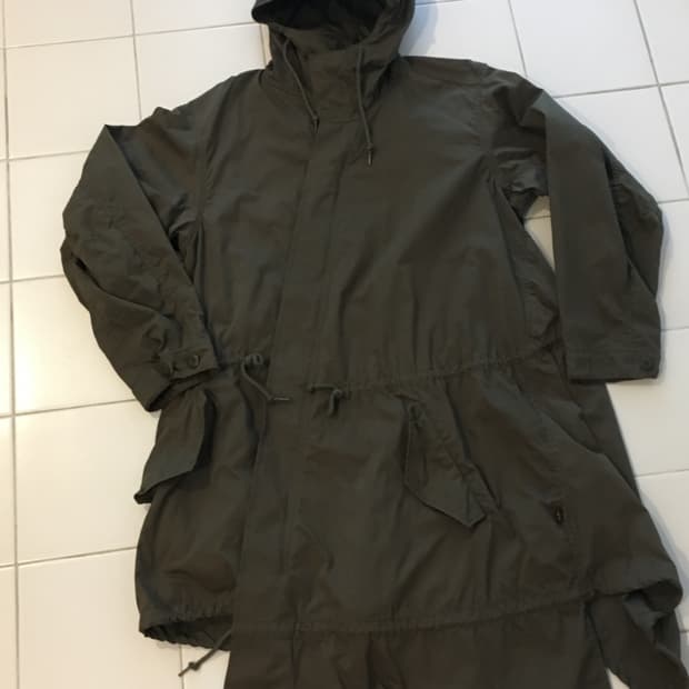 CDG X AlPHA bias fishtail coat