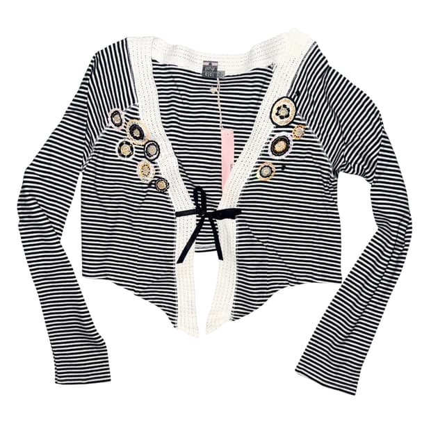 B&W Stripe Cardigan
