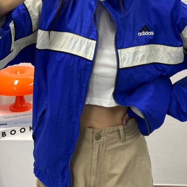 (WOMEN M)90'S 아디다스 빈티지 바람막이-M566