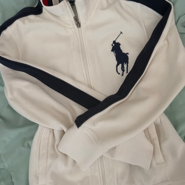 폴로 랄프로렌 빅포니 화이트 집업