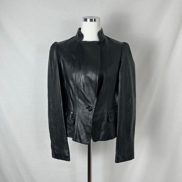 Vintage 레더 블레이저 
