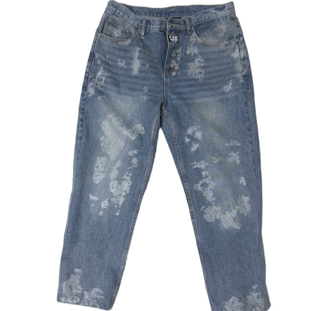 위캔더스 스컬 코팅 데님팬츠