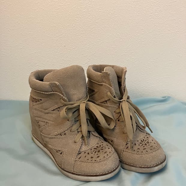 제프리캠벨 스웨이드 웨지힐스니커즈 히든힐스니커즈 y2k