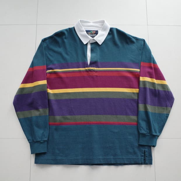 90s 빈티지 랜즈엔드(Lands' End) 럭비 셔츠 (L추천)