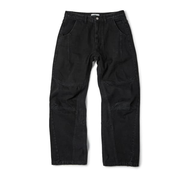 Etce 커브드 데님팬츠 블랙 XL