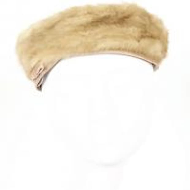 NOREEN 밍크필박스햇 밍크모자 빈티지모자