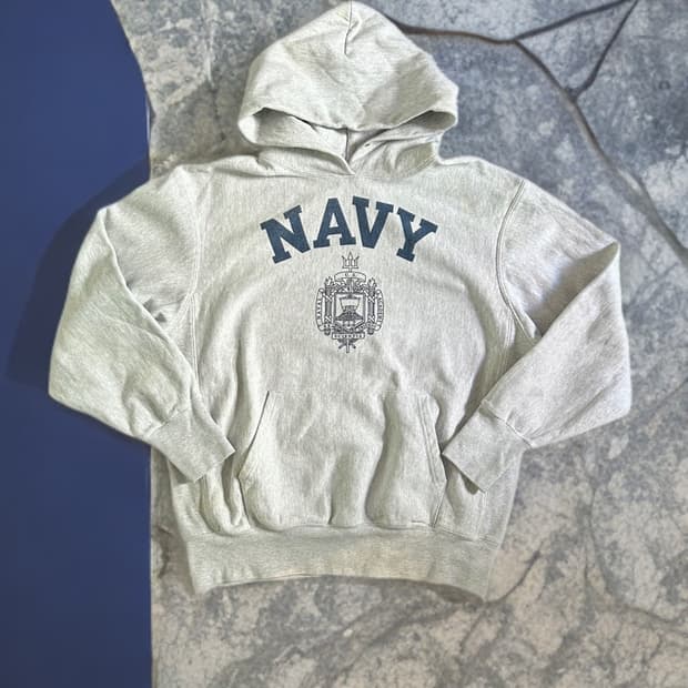90s 챔피온 naval academy 리버스위브 후디 미국 생산