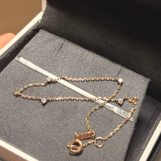 (유투버 하오 착용)그린다이아 플리에 14k 핑크골드 팔찌