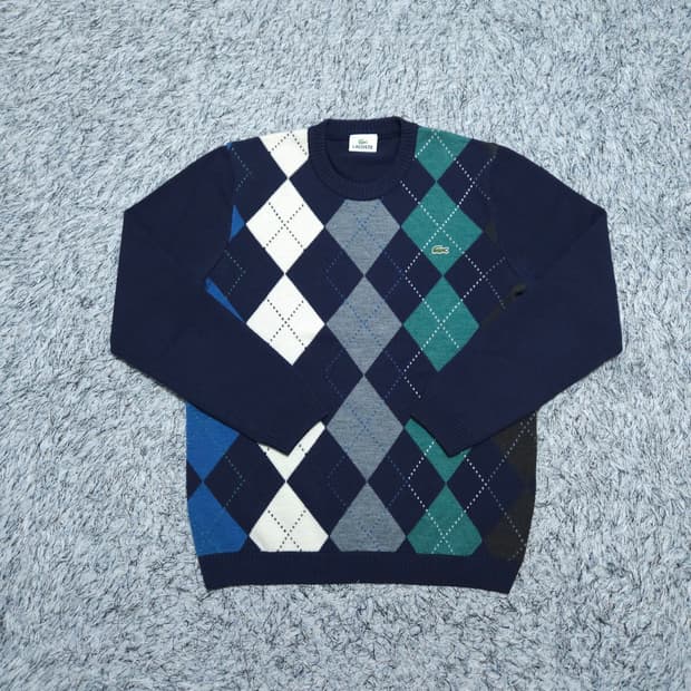 라코스테)95 남자 모직 라운드니트 / 왕눈이샵