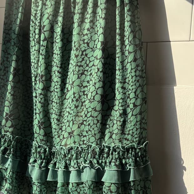 Chiffon Layered Banded Skirt 0083
