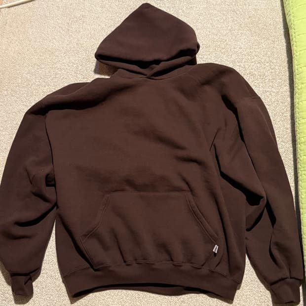 희귀) 00s 러셀 후드 블랭크 브라운 XL
