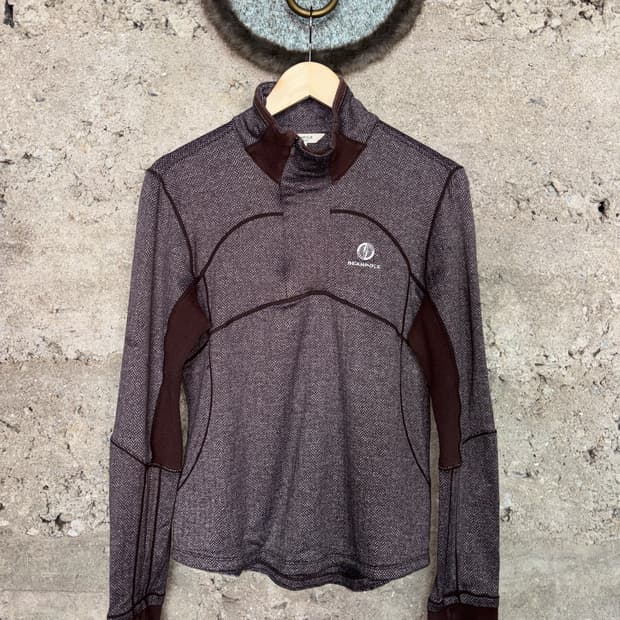 빈폴 헤링본 브라운 집업 티셔츠