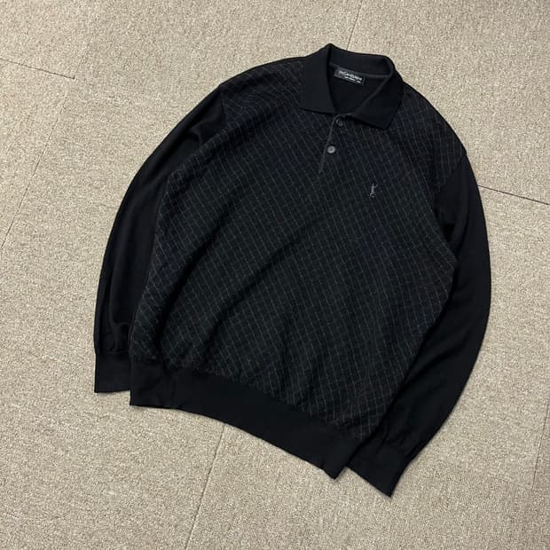 입생로랑 체크 니트