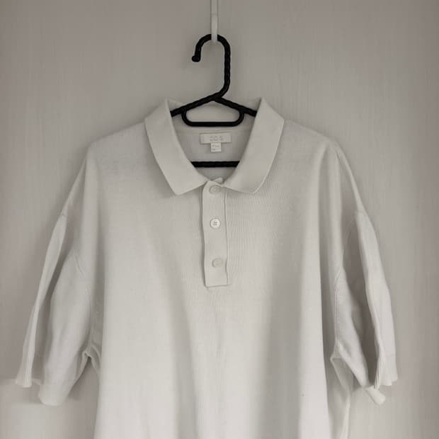 COS 코스 남성 반팔카라티 화이트M