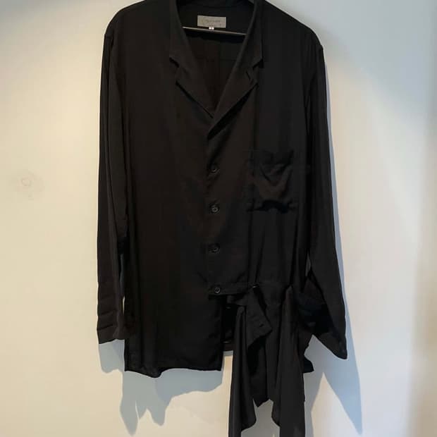 요지야마모토 뿌르옴므 ss21 프릴 블라우스