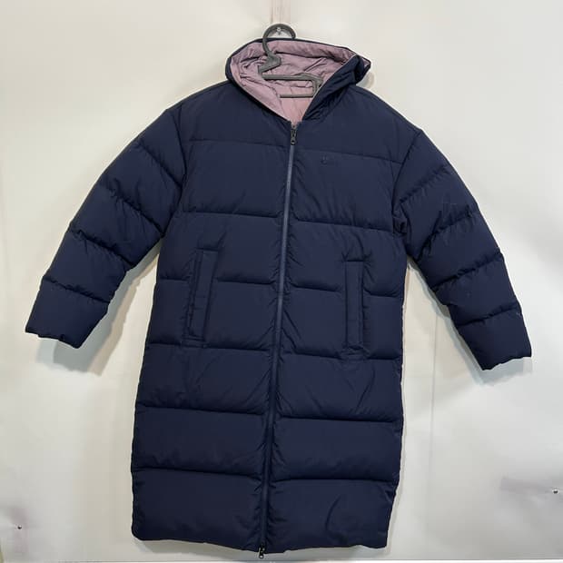 네파 여성 오리털 롱패딩 90 네이비연보라