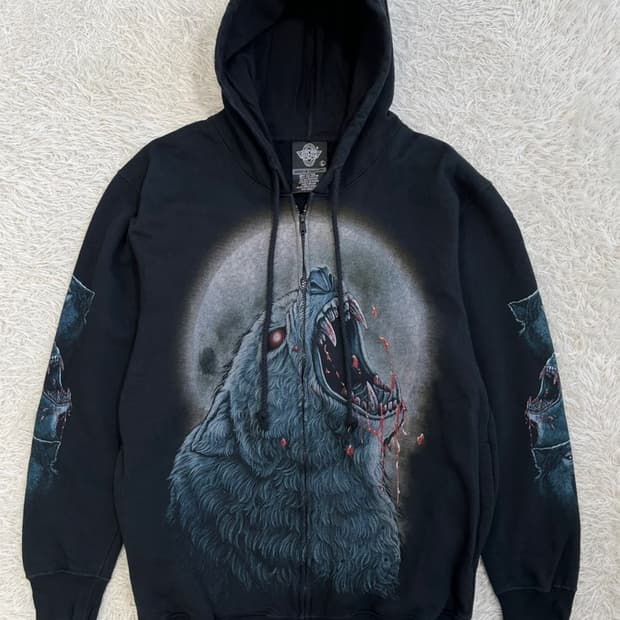 락이글 빈티지 후드 집업/#3259