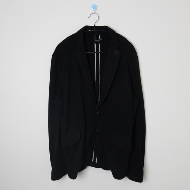 R.Newbold Black Cotton Tailored Jacket