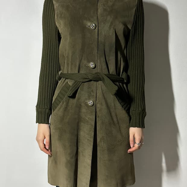 MAX&Co. Suede × Knit Coat