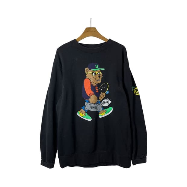 [Stussy] 스투시 붐박스 베어 스웻셔츠