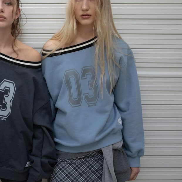 디망쉬 SPORTY OVERSIZE SWEATSHIRT (SKY)