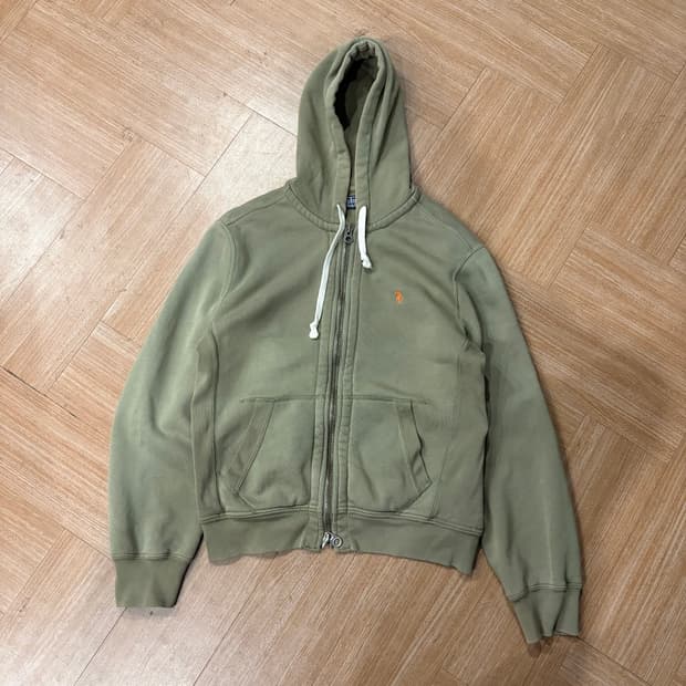 폴로 랄프로렌 카키 와플 라인 후디 집업