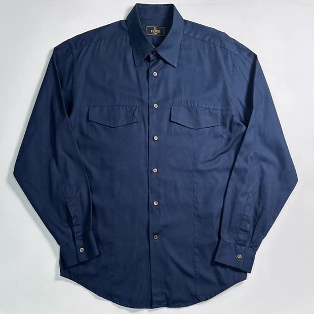 펜디 투포켓 네이비 셔츠 