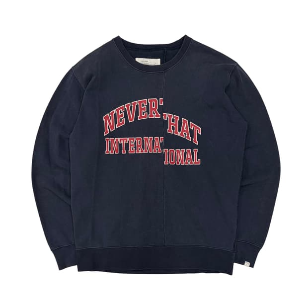 Thisisneverthat 디스이즈네버댓 절개 네이비 맨투맨 L