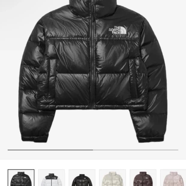 노스페이스 눕시 숏자켓 블랙 숏패딩 M