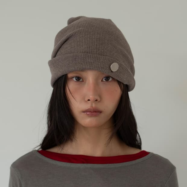 온스카 WHIPPING HAIR BAND & BEANIE (COCOA)