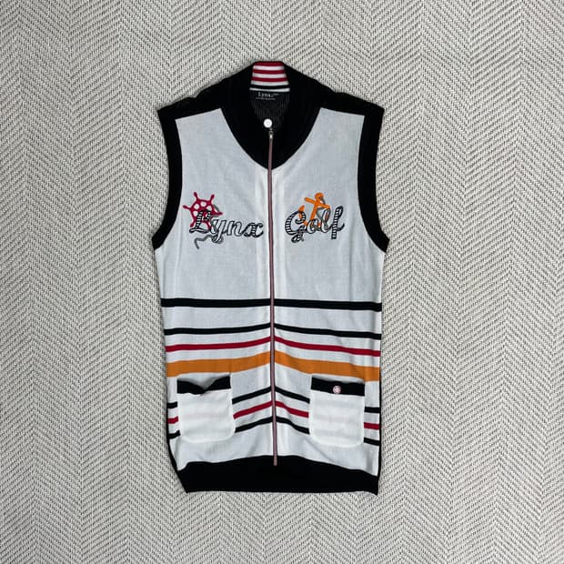 Lynx 골프 니트 조끼 S(90) 블랙 화이트