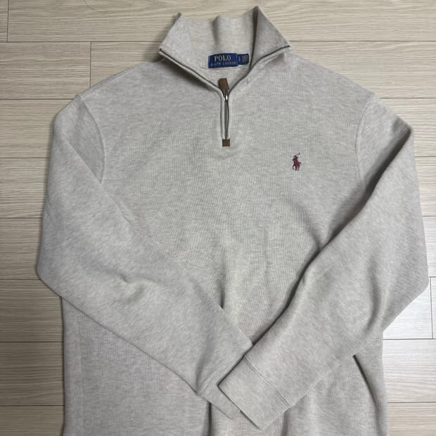 폴로 랄프로렌 코튼 하프집업 오트밀 S(95~100)