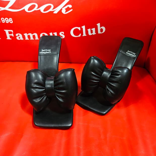 (미사용)제프리캠벨(jeffrey Campbell) 빅 리본 뮬 펌프스 