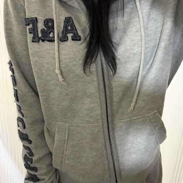 아베크롬비 그레이 후드집업 M