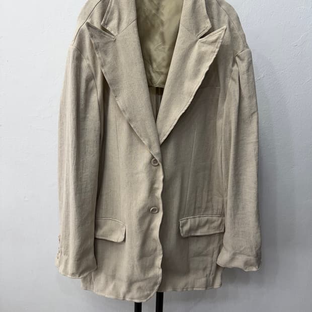 정품) 아크네스튜디오 여성 오버핏 린넨 블레이저 자켓 36